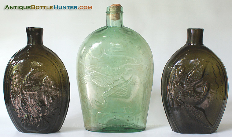 EXAMPLES OF EAGLE FLASKS IN OUR COLLECTION