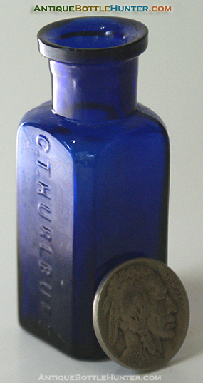A small blue C. T. HURLBURT --- Antiquebottlehunter.com