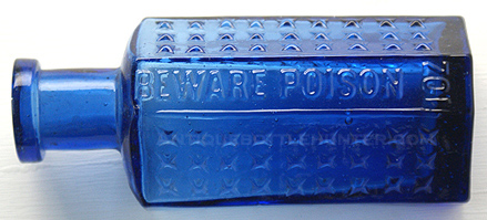 KI-? 1 OZ. BEWARE POISON. --- AntiqueBottleHunter.com 